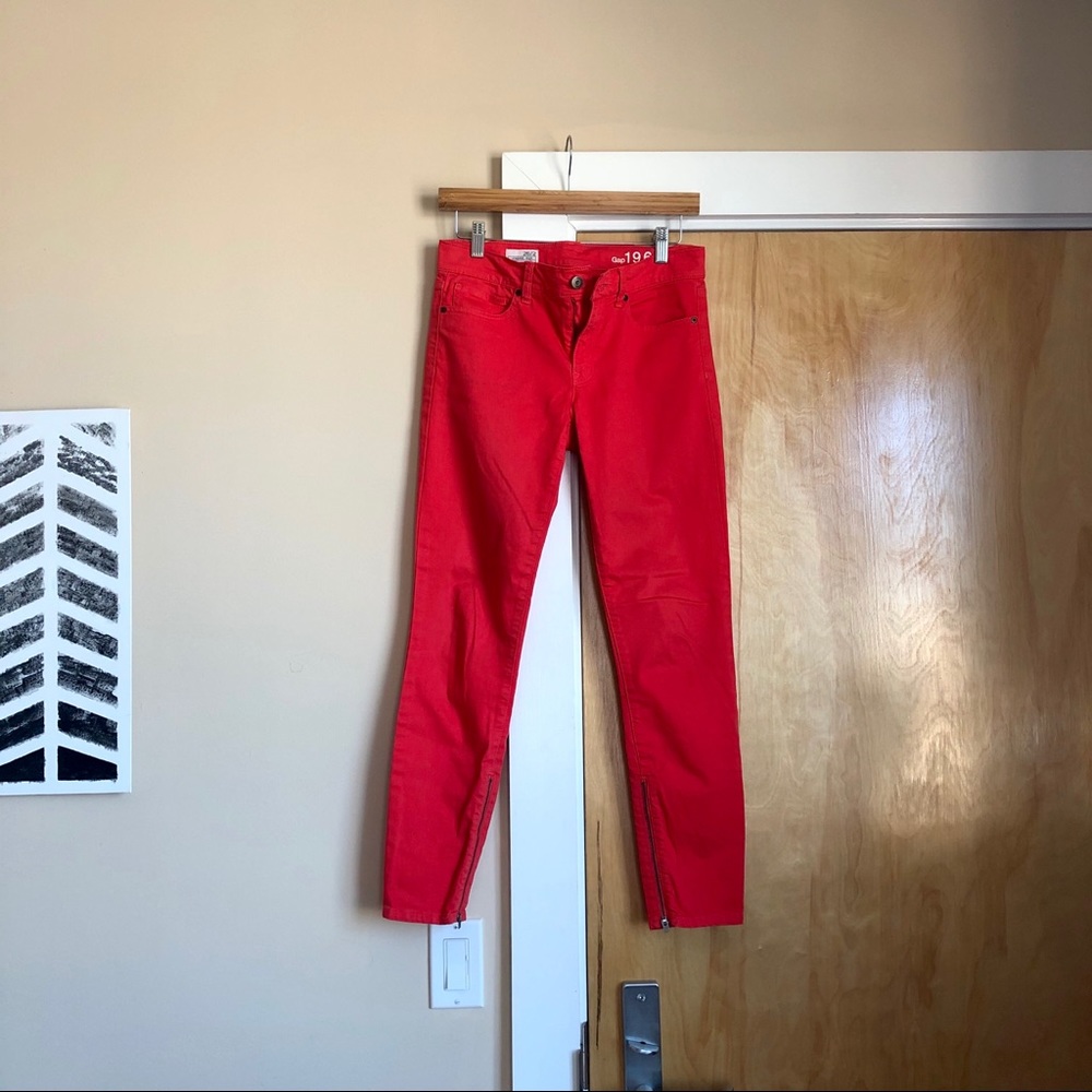 Gap red legging jean